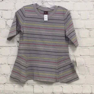 NWT Girls Striped Tea Shirt size 4